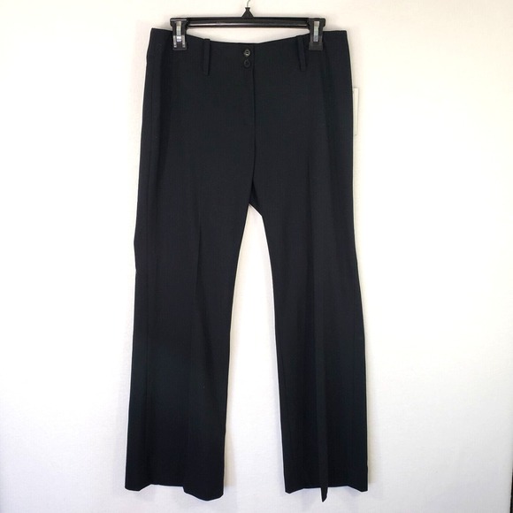 Teenflo Black Dress Pants Womens Size 8 Straight Leg Stretch Office Career New - Picture 1 of 8